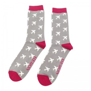 Mens Bamboo Socks - Aeroplanes